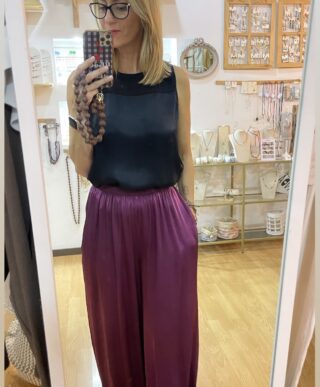 Pantalón bombacho burdeos